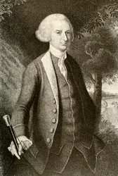 Yksinkertainen mutta komea herrasmiesasu Pennsylvaniassa vallankumouksen puhkeaessa, c1765, 1937