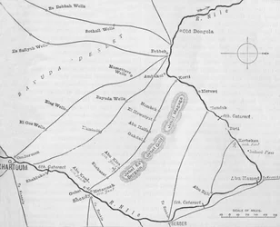 Toisen Soudan-kampanjan sotateatterin suunnitelma, c1881-85