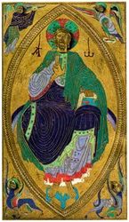 Plakkia sitova plakki de reliure, champlevé emali kuparilla, 1100-luku, 1931