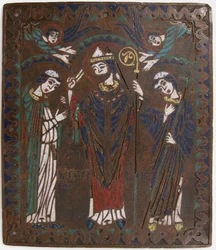 Plakki Saint William of Bourgesin kanssa, ranska, n. 1218-25.