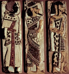 Kilvet ovesta Ramses III:n palatsissa, Medinet Habu, Thebes, Egypti, Uusi kuningaskunta, 20. dynastia, n. 1187-56 eKr. (keraaminen)