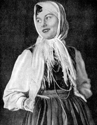 Puolalainen nainen perinteisessä asussa, 1936