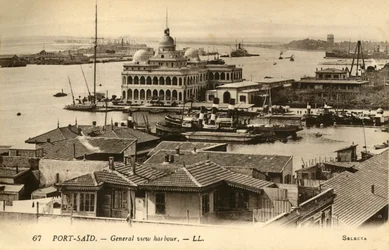 Port-Said. - Yleisnäkymä satamaan. - LL., c1918-c1939.