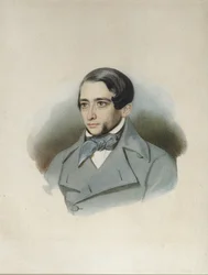 Andrei Aleksandrovitš Krajevskin muotokuva 1810-1889, 1840-luvun alku