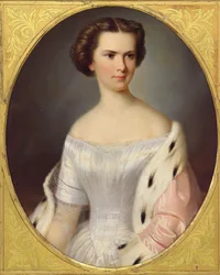 Itävallan keisarinna Elisabetin muotokuva, noin 1855.