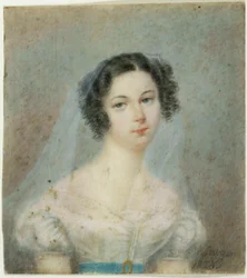 Muotokuva Ewelina Hanskasta, os Rzewuska 1801-1882, 1820-luku.