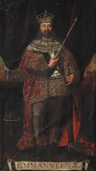 Portugalilaisen Manuel I:n muotokuva 1469-1521, 1495.