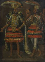 Muotokuva Moctezumasta ja Cuauhtémocista, 1600-luku