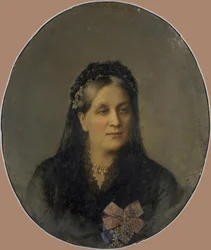 Prinsessa Maria Aleksandrovna Dolgorukajan muotokuva, os. Apraxina 1816-1892, 19-luvun toinen puoli