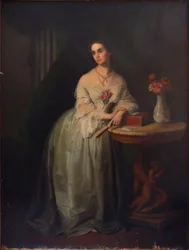Prinsessa Nino Aleksandrovna Gribojedovan muotokuva, os. Chavchavadze, 1800-luvun puoliväli.