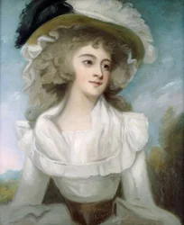 Sarah Tickellin, näytelmäkirjailija ja satiirikko Richard Tickellin vaimon, muotokuva, noin 1790-luku