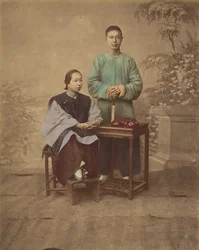 [Kiinalaisen parin muotokuva], 1870-luku.