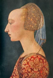 Punapukuisen naisen muotokuva, 1460-1470, 1934