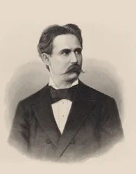 Pianisti ja säveltäjä Xaver Scharwenkan muotokuva 1850-1924, n. 1880.