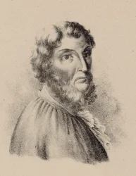Säveltäjä Cristóbal de Moralesin muotokuva.