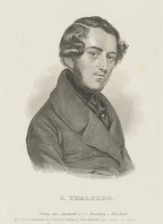 Pianisti ja säveltäjä Sigismund Thalbergin muotokuva 1812-1871 n. 1850.