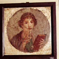 Muotokuvamaalaus Sapphosta, Pompejista, Italiasta