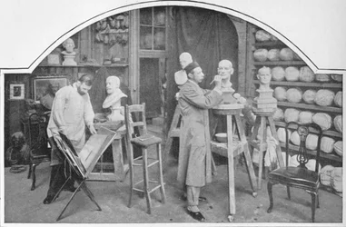 Mallien valmistelu Madame Tussaudsissa Lontoossa, c1903 1903