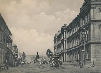Pretoria - Etelään katsova markkinakatu, vuodelta 1912.