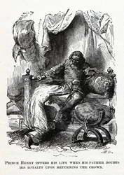 Prinssi Henry tarjoaa henkensä, kun hänen isänsä epäilee hänen uskollisuuttaan kruunun palauttaessa, 1882