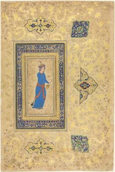 Prinsessa viinipullolla ja kupilla recto, c. 1550-1600.