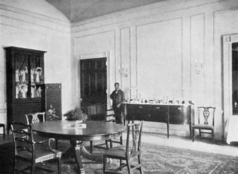 Yksityinen ruokasali Valkoisessa talossa, Washington DC, USA, 1908
