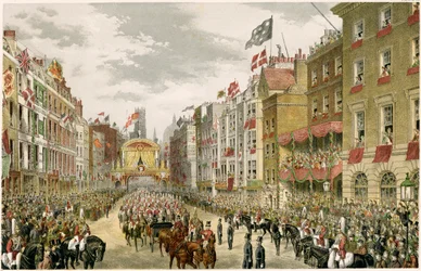 Procession on the Strand, Westminster, Lontoo, 1863