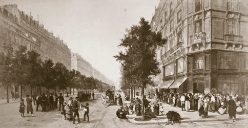 Jono elintarvikeliikkeen ulkopuolella, Pariisin piiritys, Ranskan-Saksan sota, 1870-1871