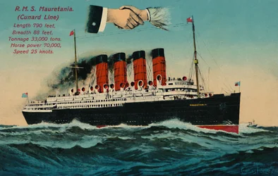 R.M.S. Mauretania. Cunard Line, noin 1930.