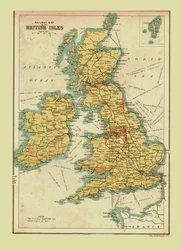 Brittisaarten rautatiekartta, 1902.