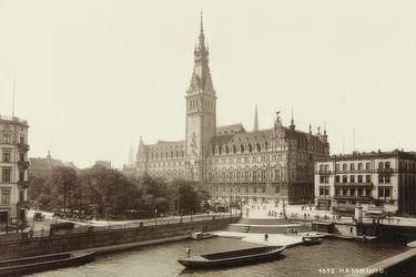 Hampurin kaupungintalo. Noin 1900