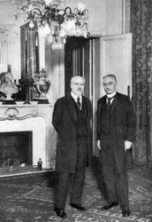 Raymond Poincare, ranskalainen poliitikko, 1920.