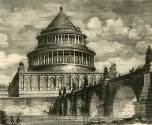 Hadrianuksen mausoleumin uudelleenrakentaminen, nyt Pyhän Angelon linna, 1890.