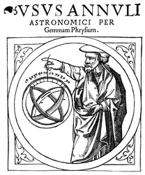Reiner Gemma Frisius, hollantilainen tähtitieteilijä, maantieteilijä, kartografi ja matemaatikko, 1539