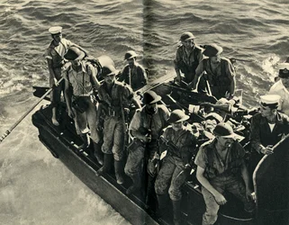 Kuninkaallisen merijalkaväen maihinnousuryhmän paluu, toinen maailmansota, c1939-c1943 1944.