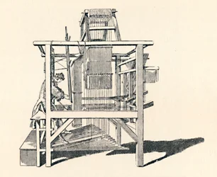 Ribbon Weaver hänen kangaspuussaan, 1747, 1904