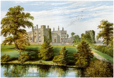 Ripley Castle, Yorkshire, Baronet Ingilbyn koti, vuodelta 1880