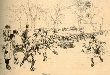 Rullaluistelu Madison Squarella, New Yorkissa, 1881.