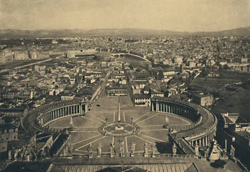 Rooma - Panoraamanäkymä St. Petersin kupolilta, 1910