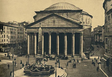 Roma - Agrippan panteoni ja Rotondan lähde, 1910