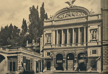 Rooma - Via Nazionale. Kansallinen draamateatteri ja Villa Colonna, 1910