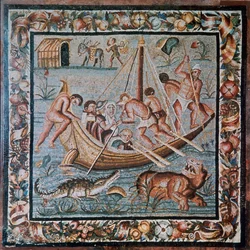 Roomalainen mosaiikki lautalla, 2. vuosisadalla