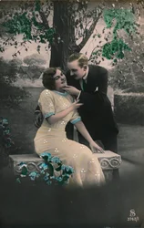 Romanttinen postikortti, v1910