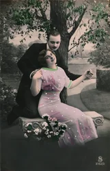 Romanttinen postikortti, v1910