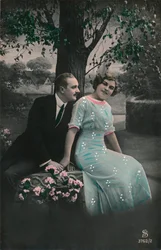 Romanttinen postikortti, v1910