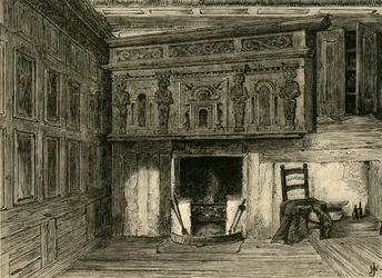 Talon huone Fulwoodsissa vuokraa Archerin jälkeen, n. 1872.