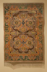 Kuninkaallinen matto silkki- ja metallilangalla, 1600-1625.