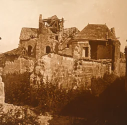 Rauniokirkko, Beaumont-sur-Vesle, Pohjois-Ranska, c1914-c1918