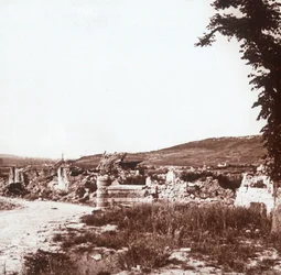 Rauniot, Chauny, Pohjois-Ranska, c1914-c1918