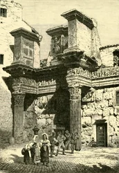 Nervas Forumin osan rauniot, Rooma, 1890.